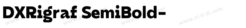DXRigraf SemiBold字体转换